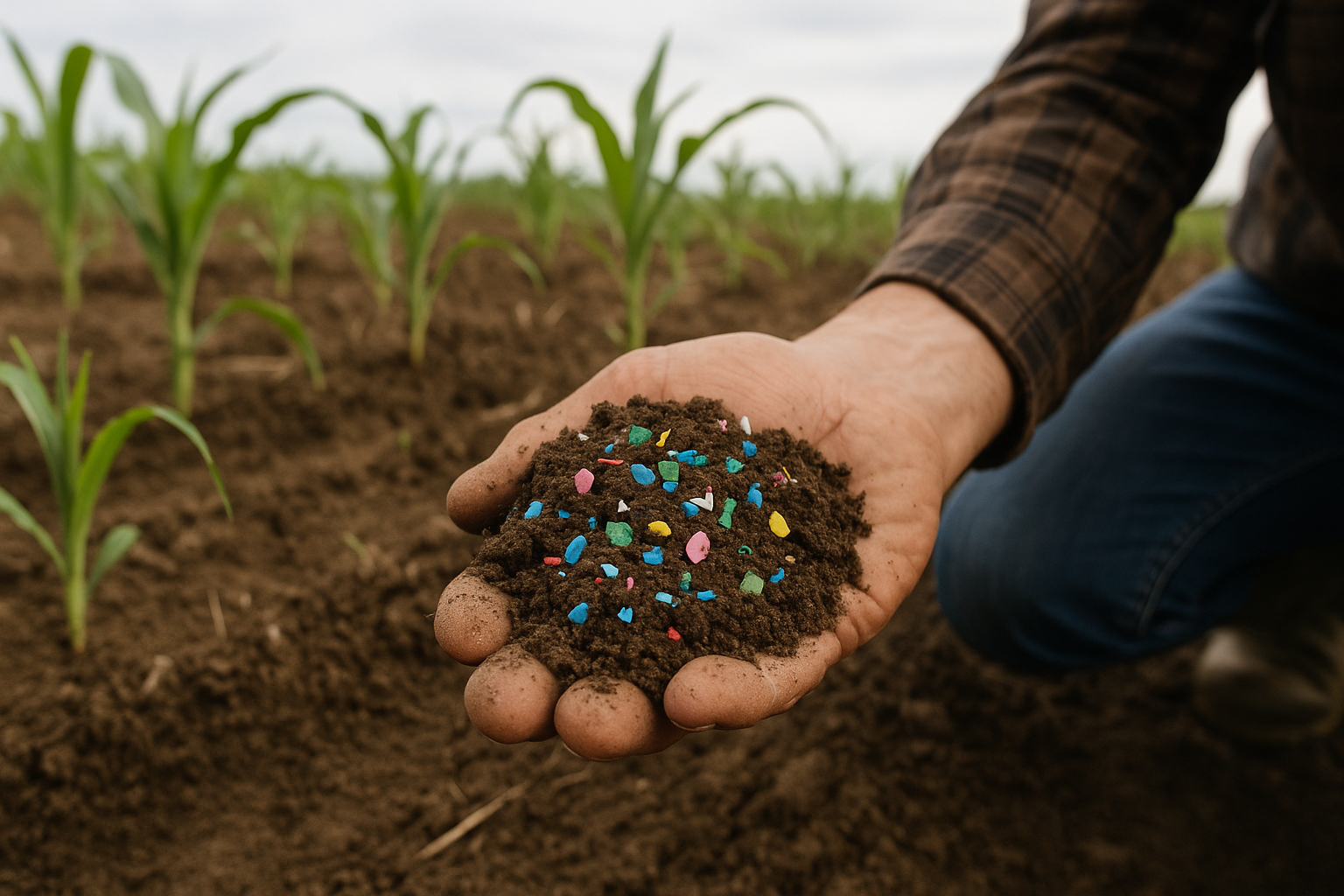 Microplastics from Biodegradable Bags Impact Sunflowers